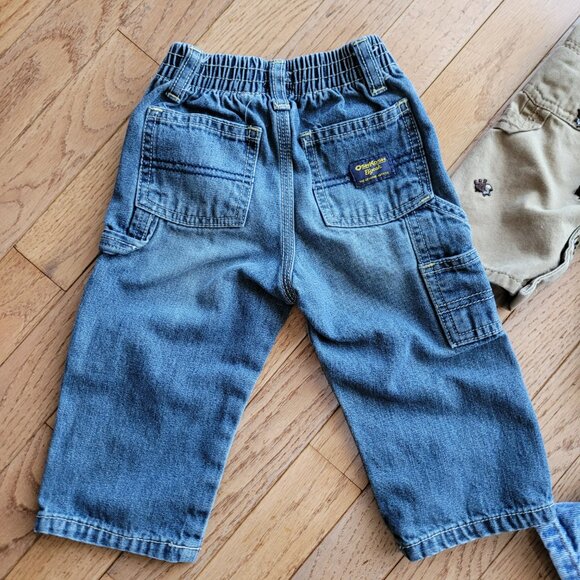 Lot of 3 Baby Jeans Overalls OshKosh B'gosh Polo Jeans Co. - Picture 6 of 12